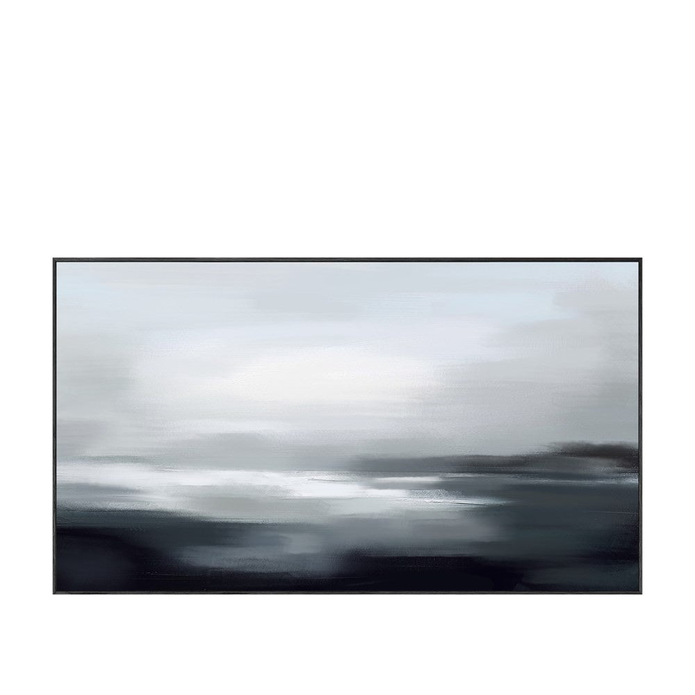 Sable, hand embellished framed canvas