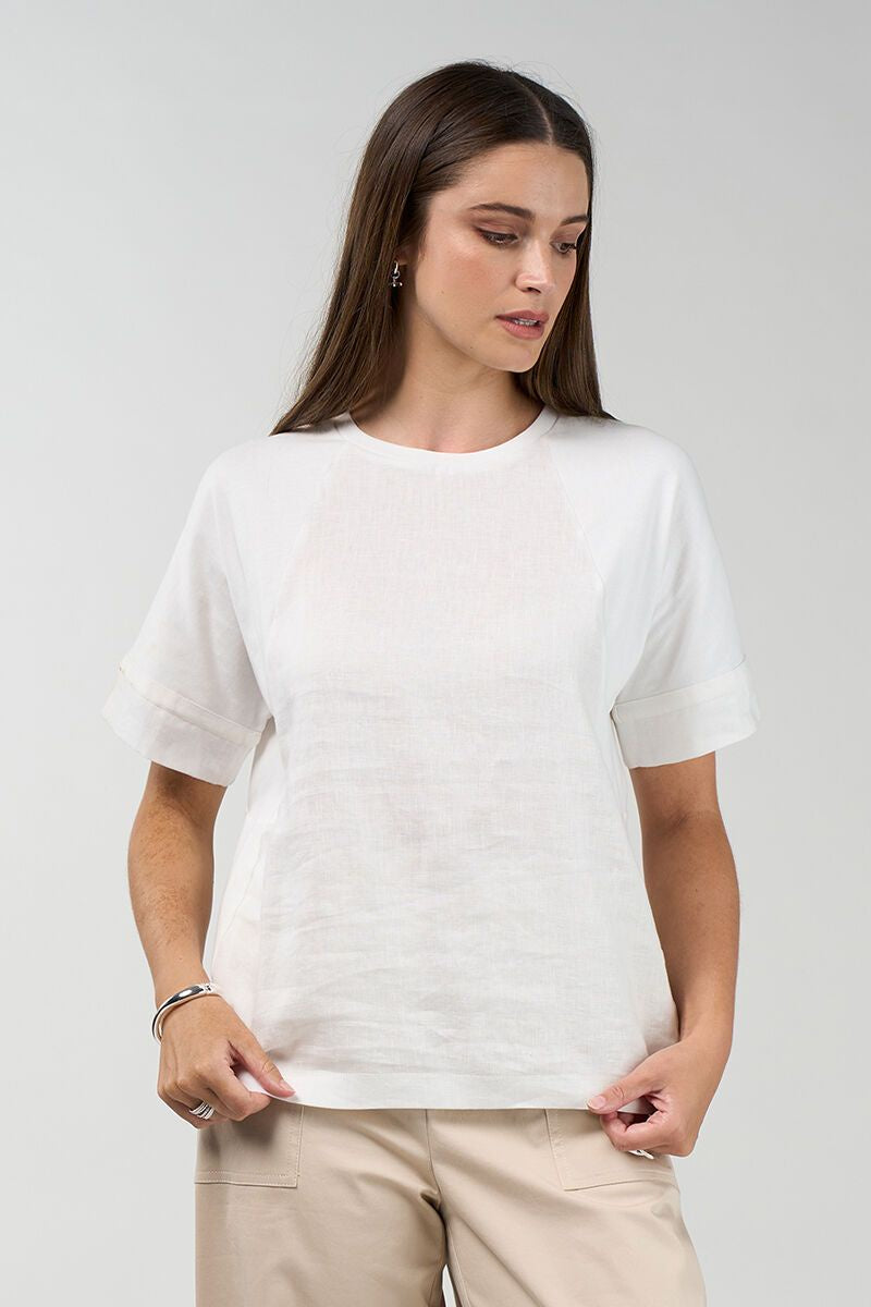 Mixed media tee