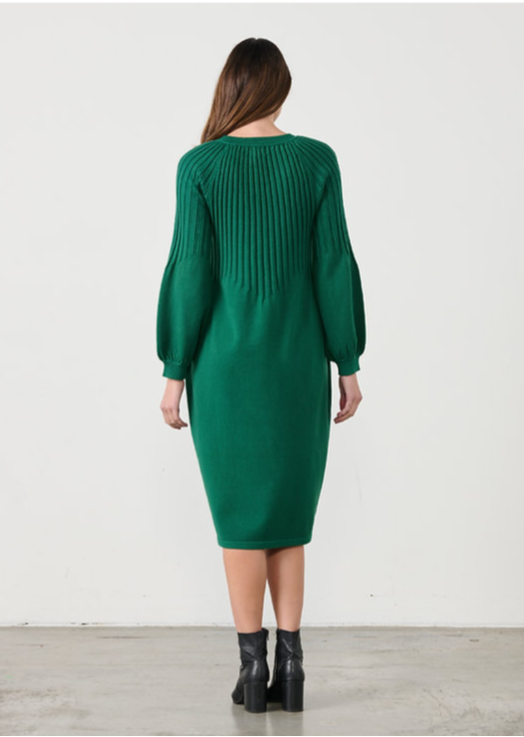 HalfRib Knit & Puff sleeve OUTLET PRICE NO RETURNS