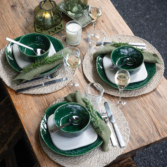 Oribe Green Uneven Plate