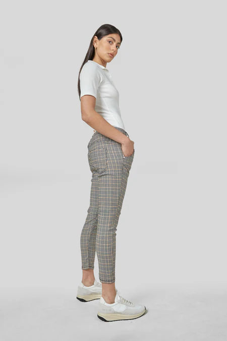 Active check jeans, fennel