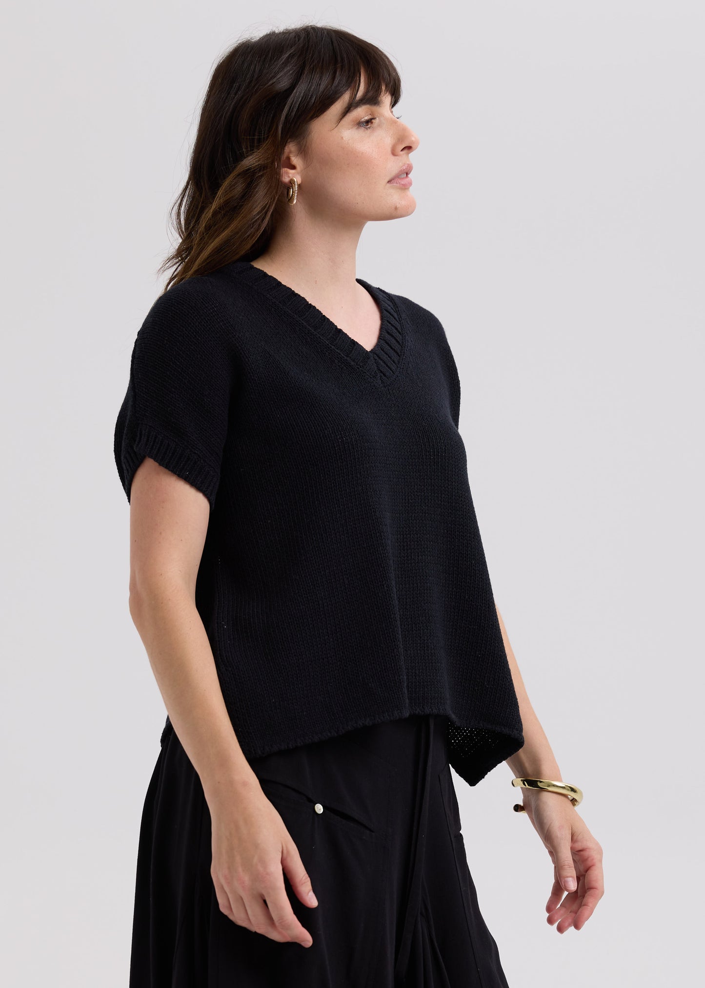 Textured V top