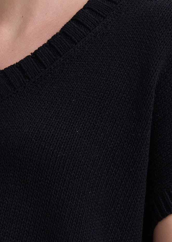 Textured V top
