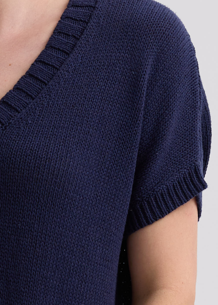 Textured V top