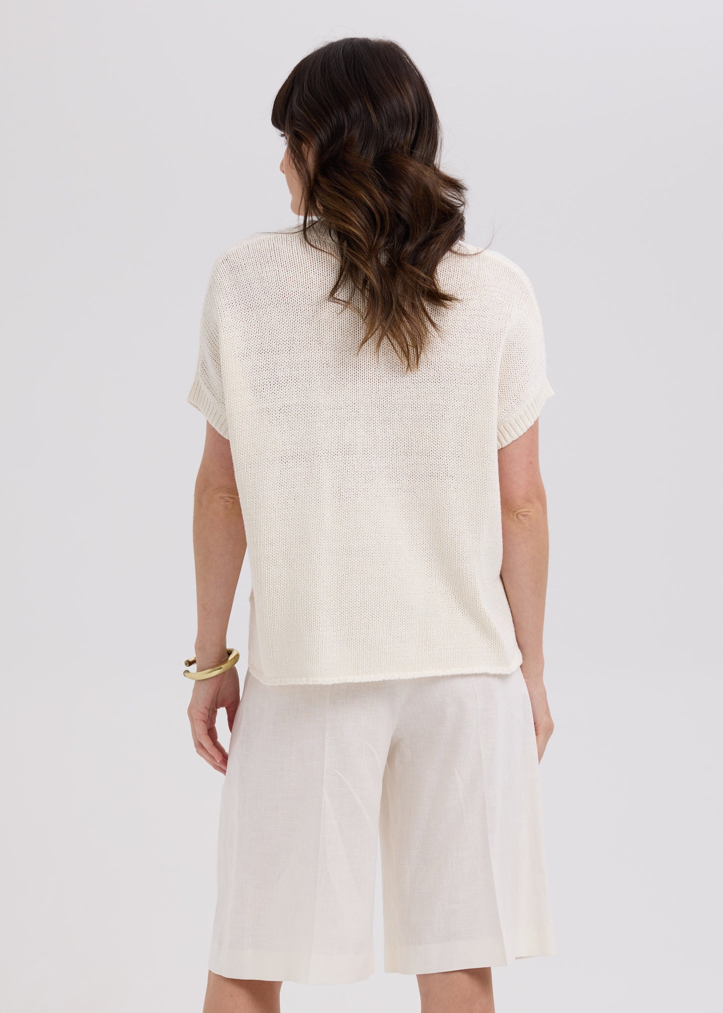 Textured V top