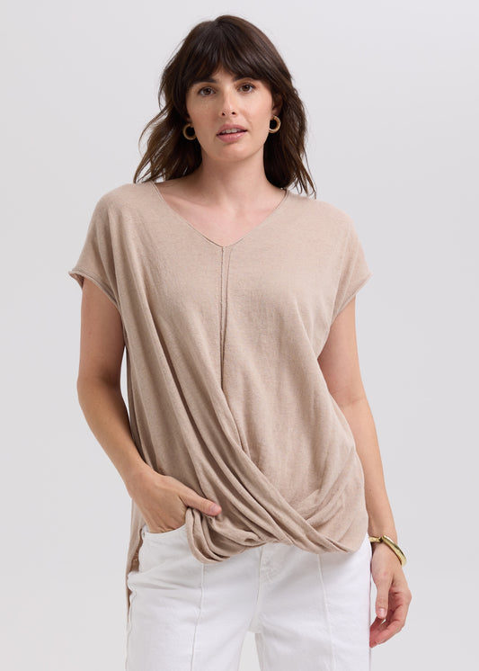 Linen Drape Top