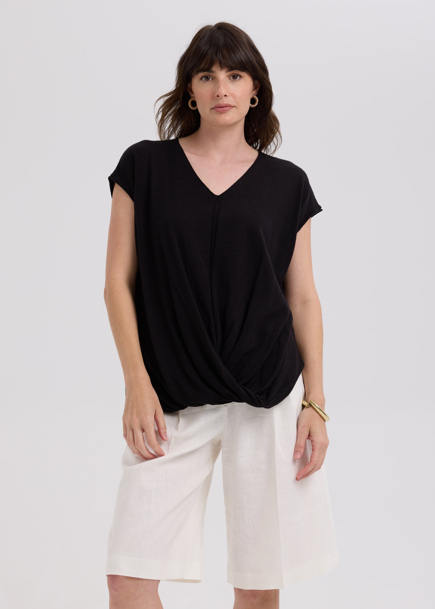 Linen Drape Top