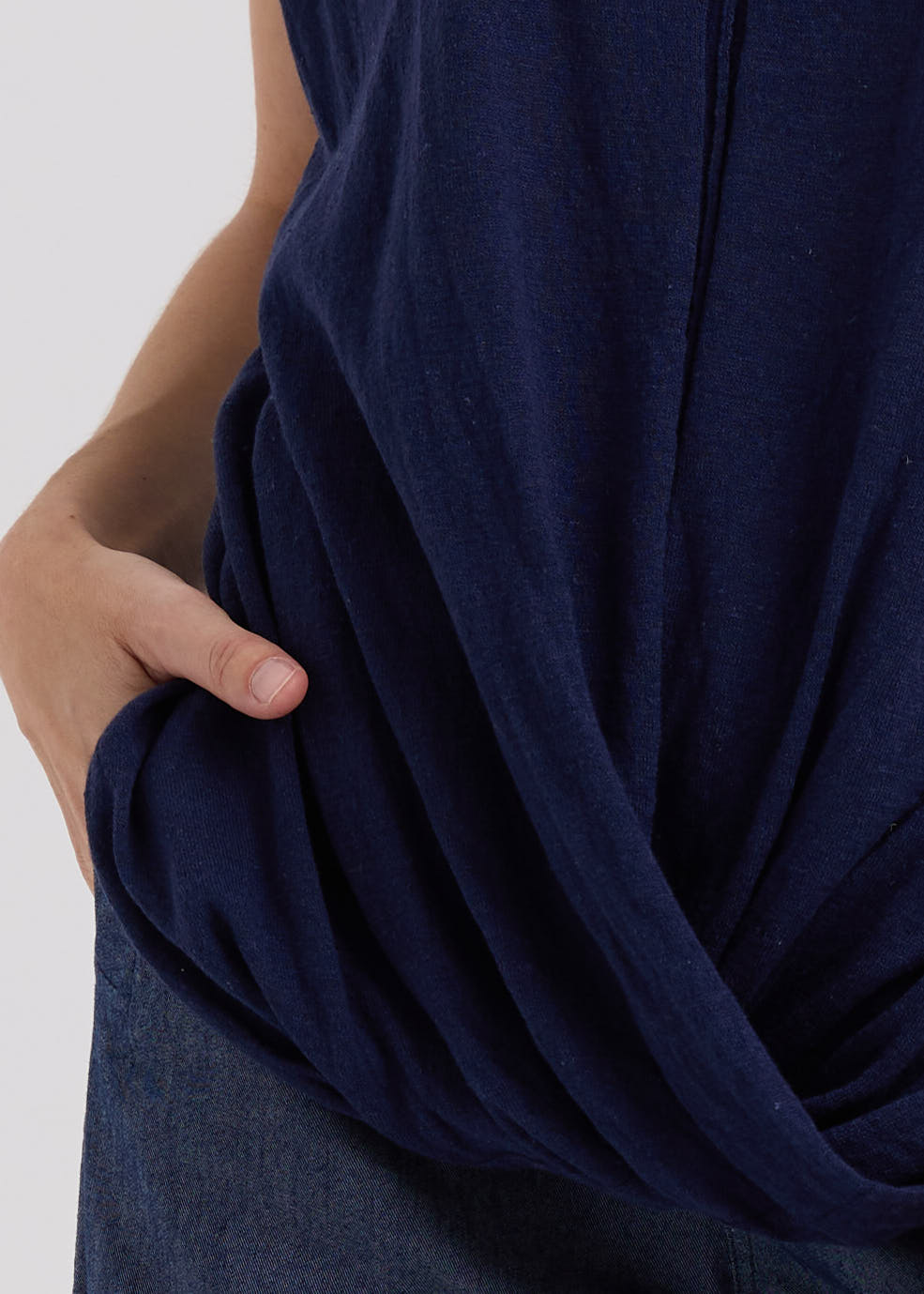 Linen Drape Top