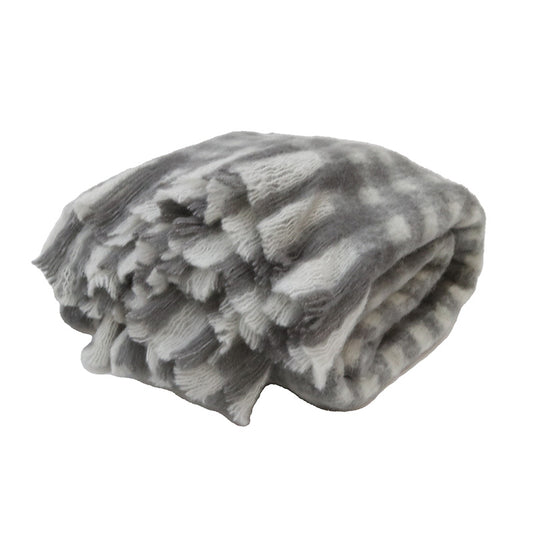 Throw gingham, charcoal