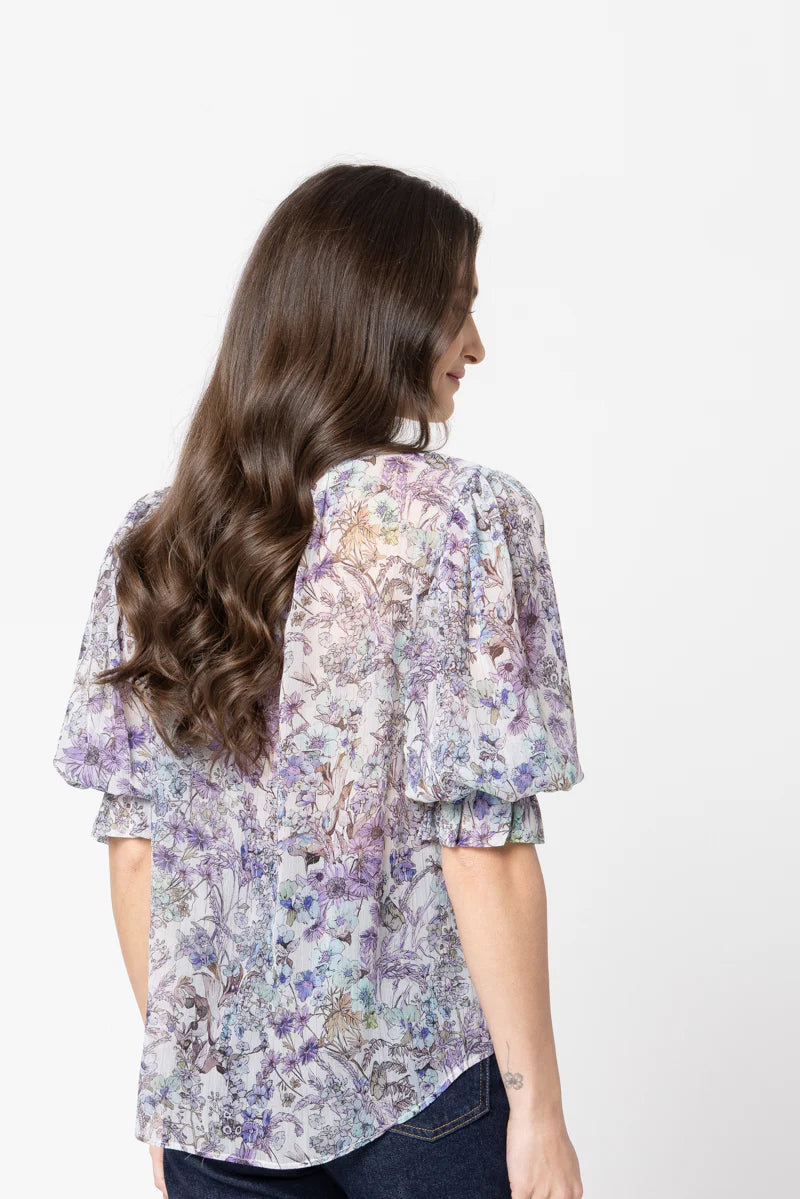 Magnificent top, blue lurex