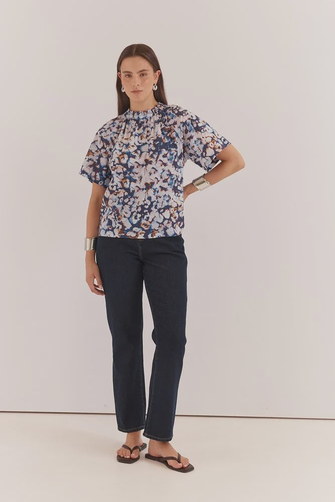Anika frill neck blouse