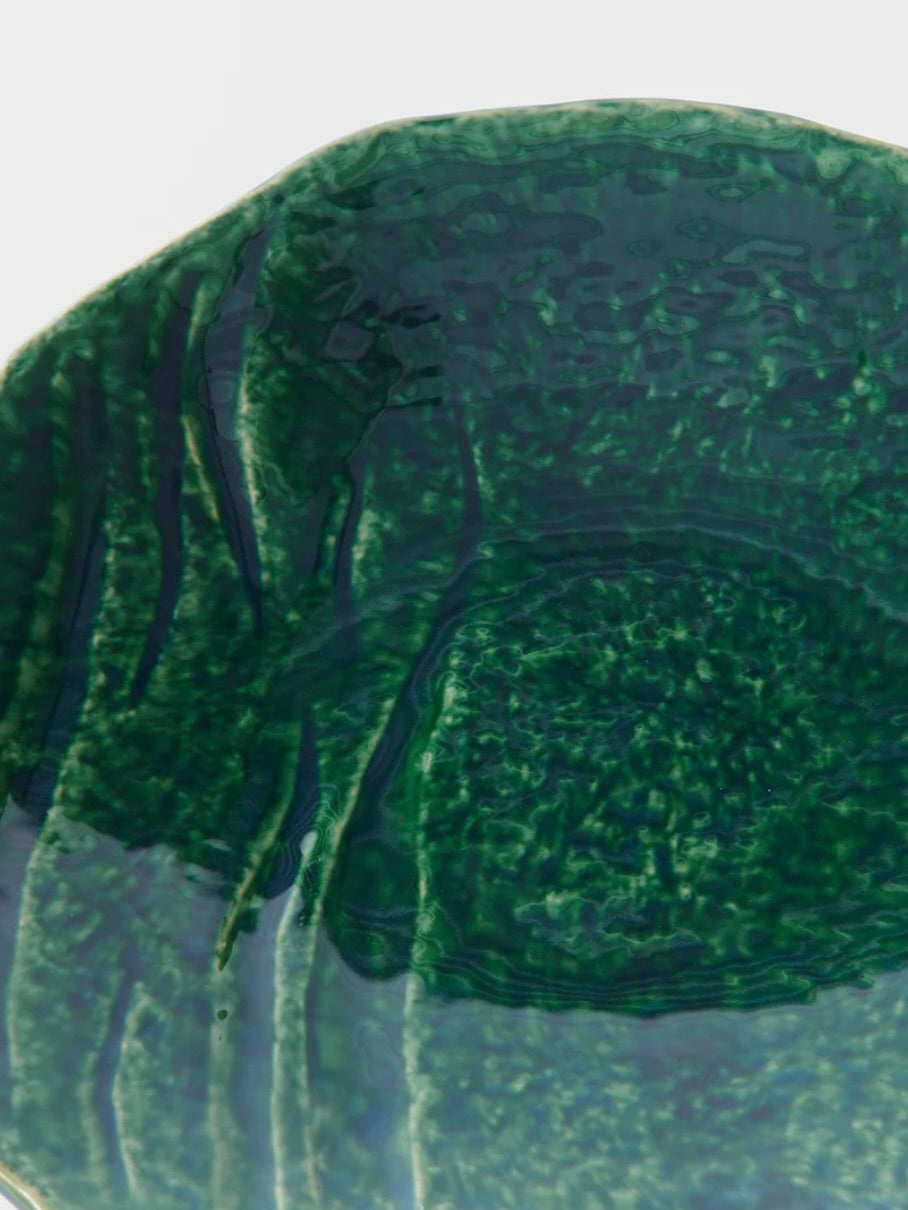 Oribe Green Uneven Plate