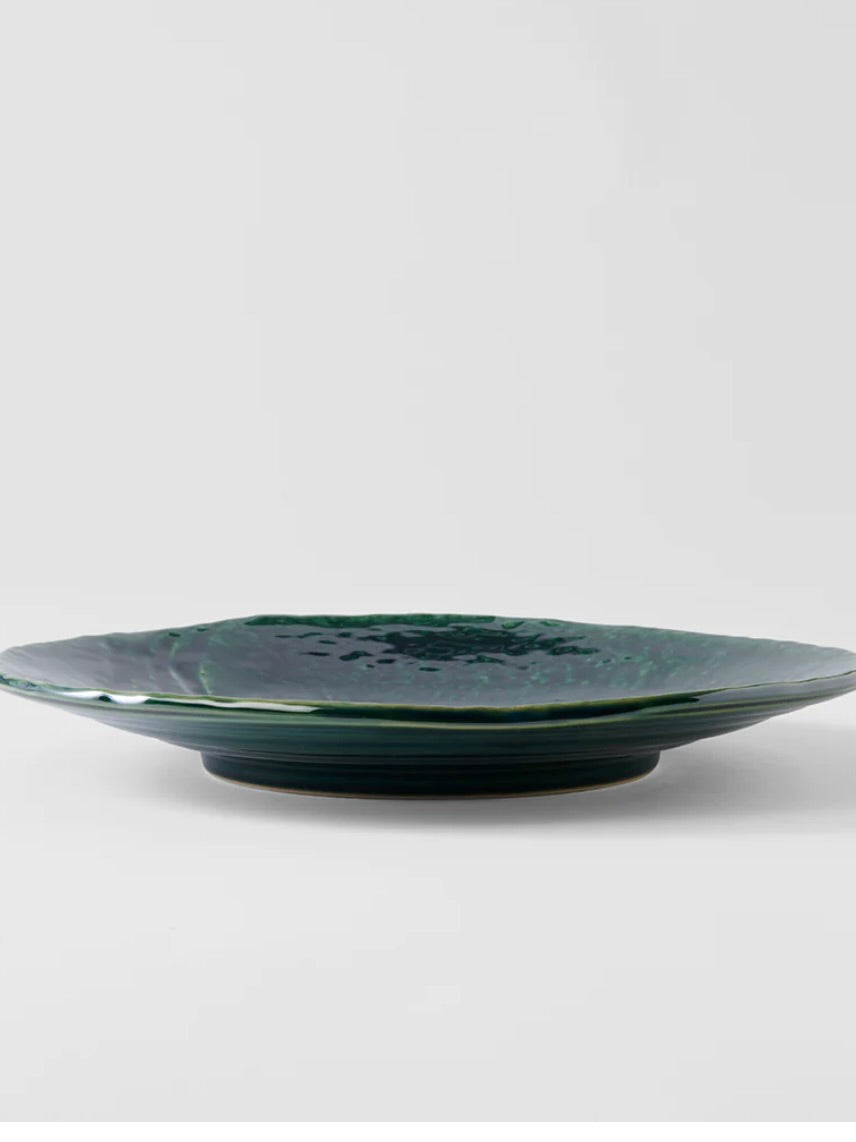 Oribe Green Uneven Plate