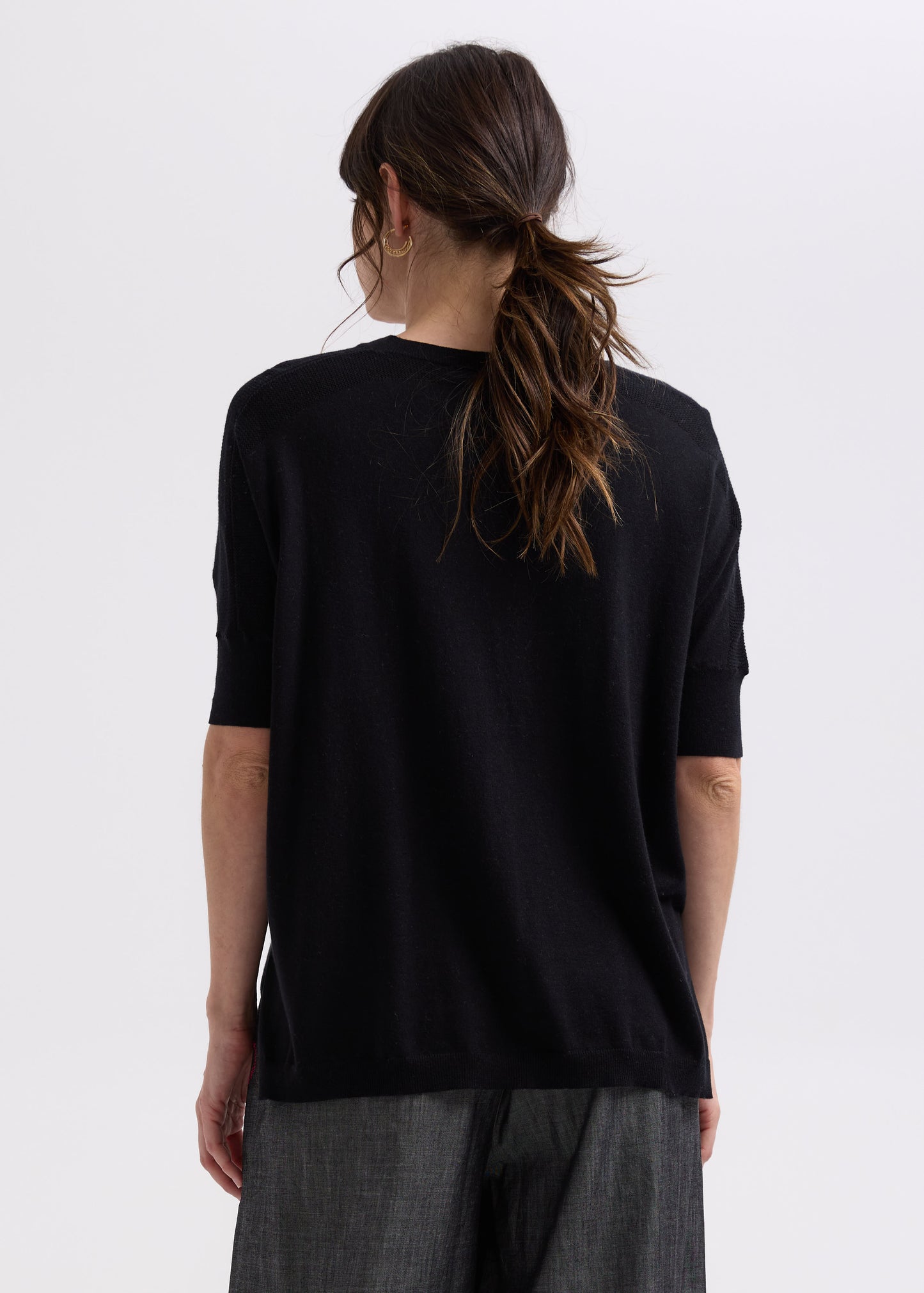 Pointelle Shoulder top