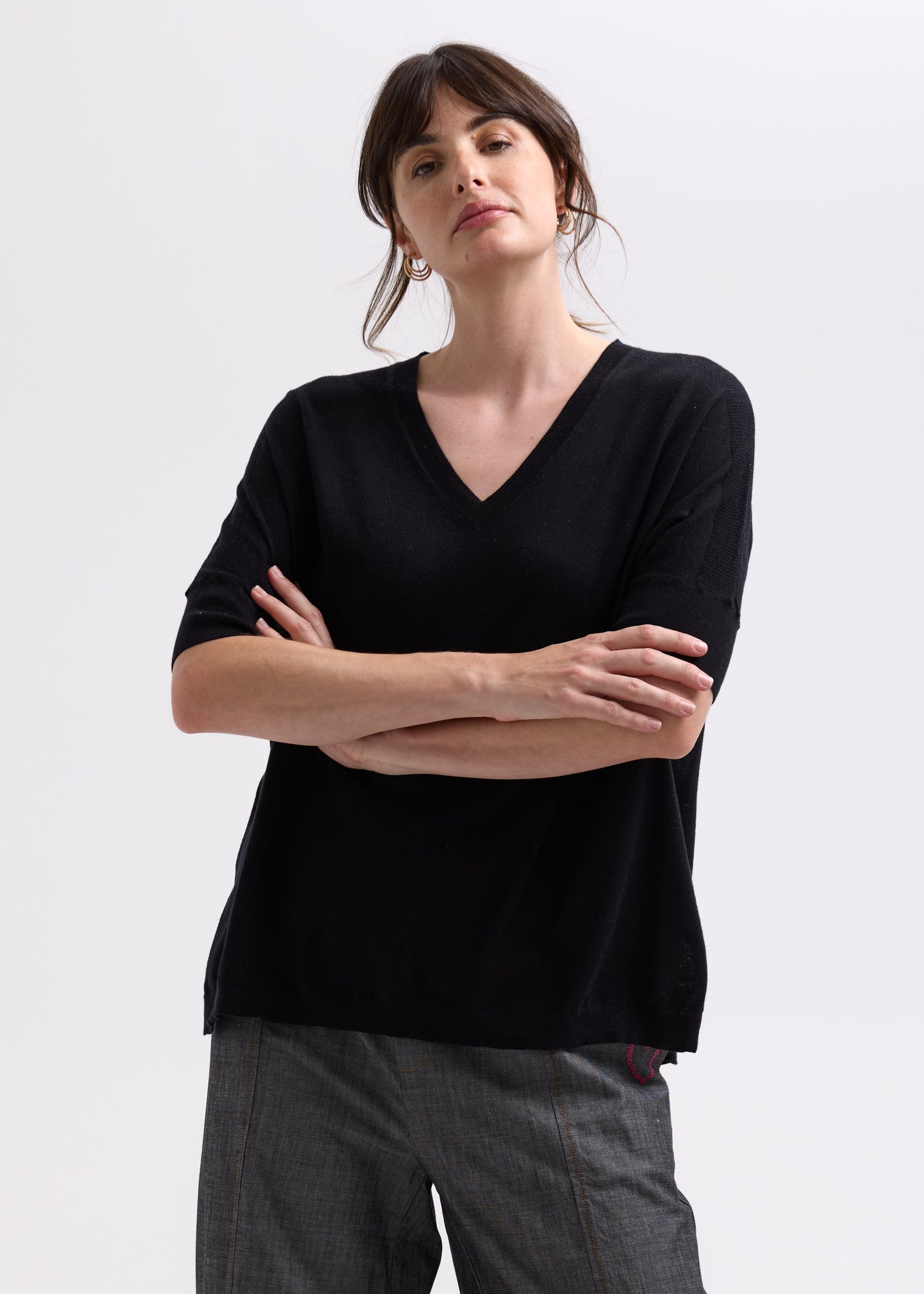 Pointelle Shoulder top