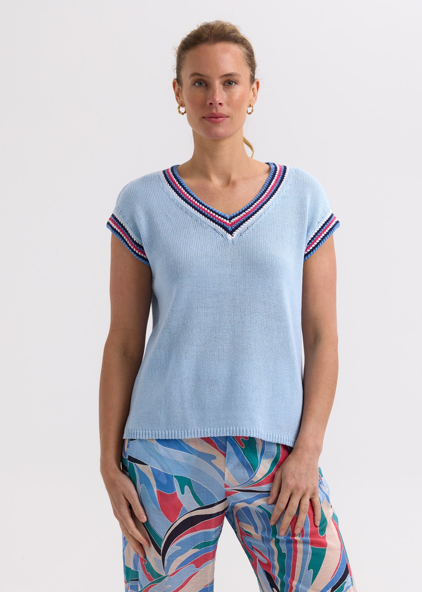 Stripe Trim top