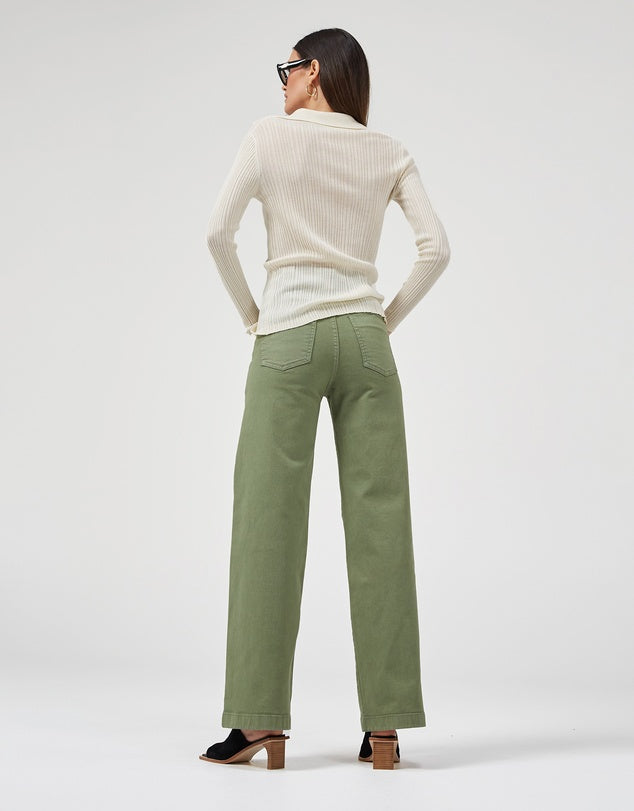 Carrie, oil green jeans
