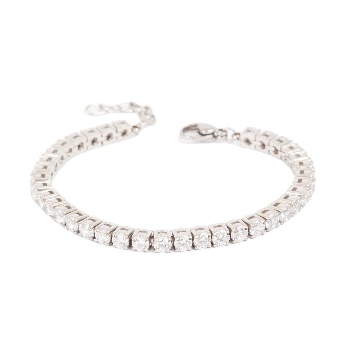 Bracelet, pure steel, tennis