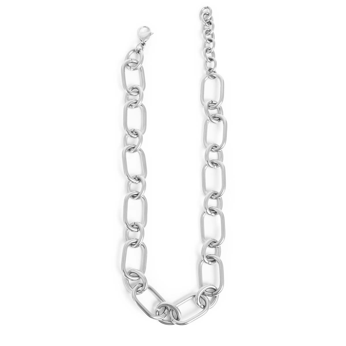 Necklace, pure steel, heavy link