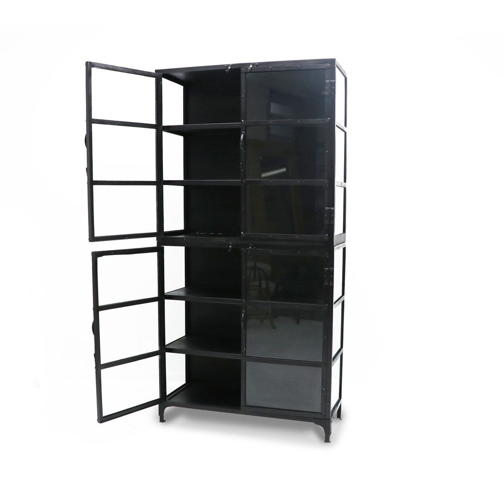 Bank Iron Glass Display Cabinet