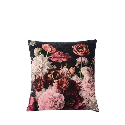 Sari Printed Cushion - Midnight Floral