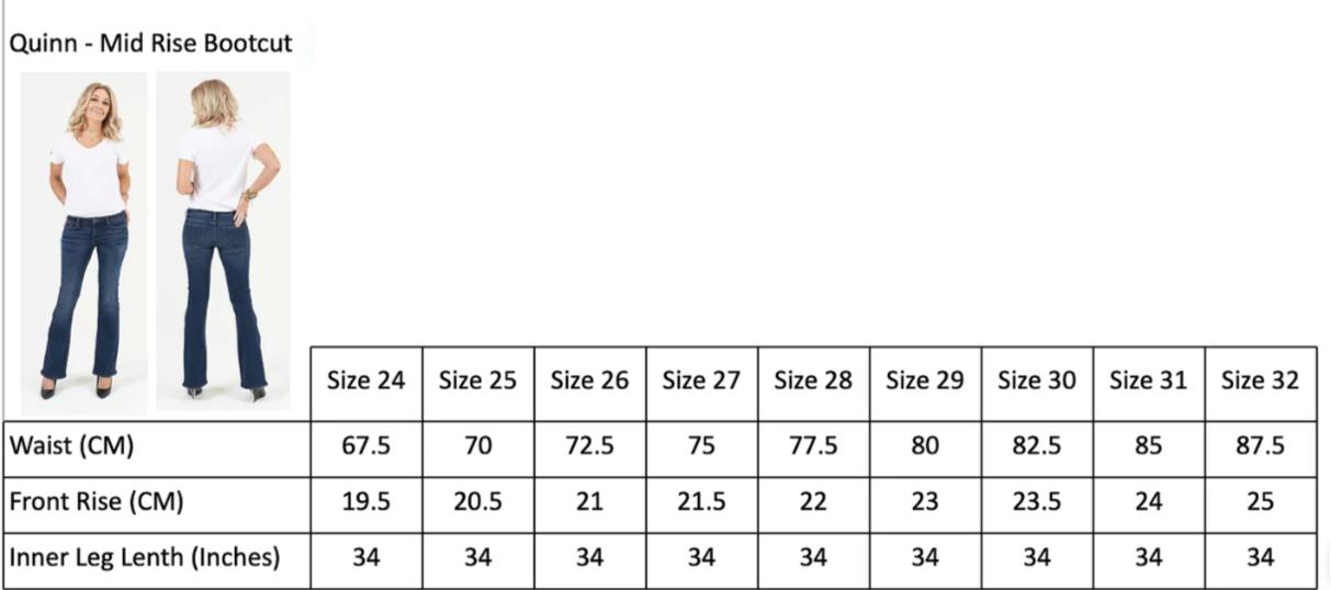 Quinn mid rise Bootcut
