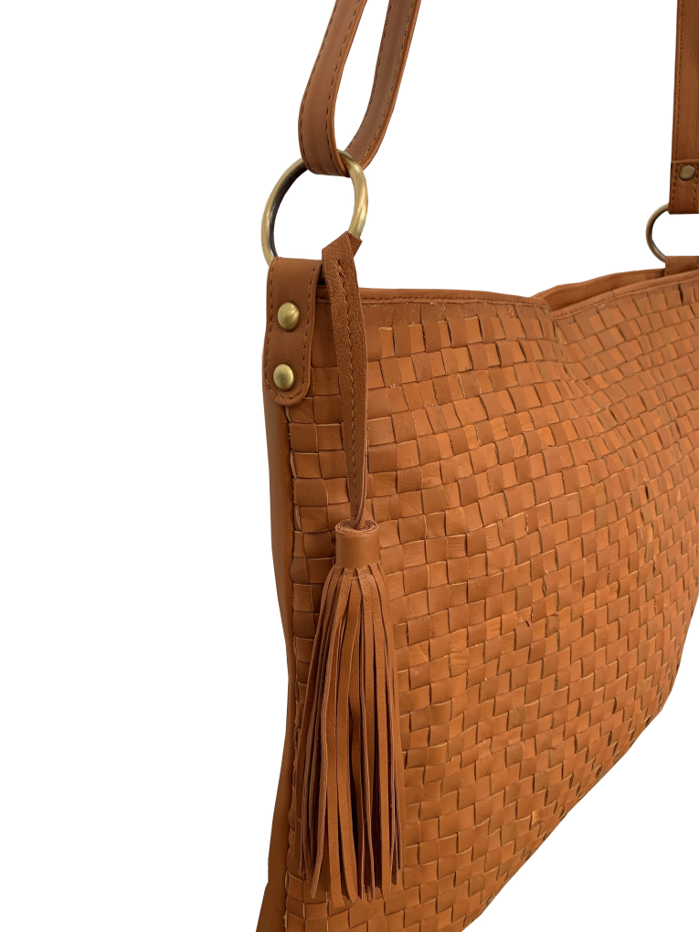 Squared Budapest Leather Tote Bag