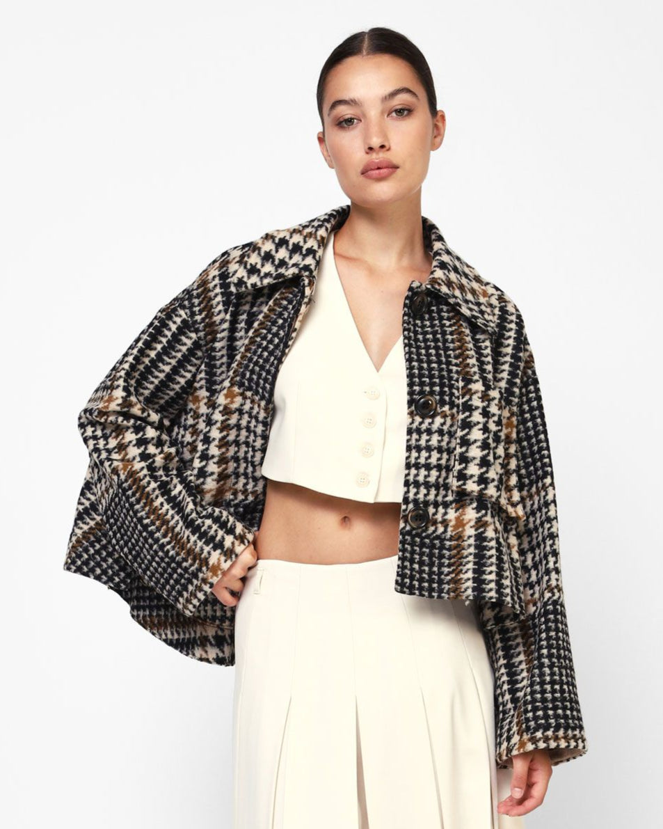 Cappotto houndstooth jacket