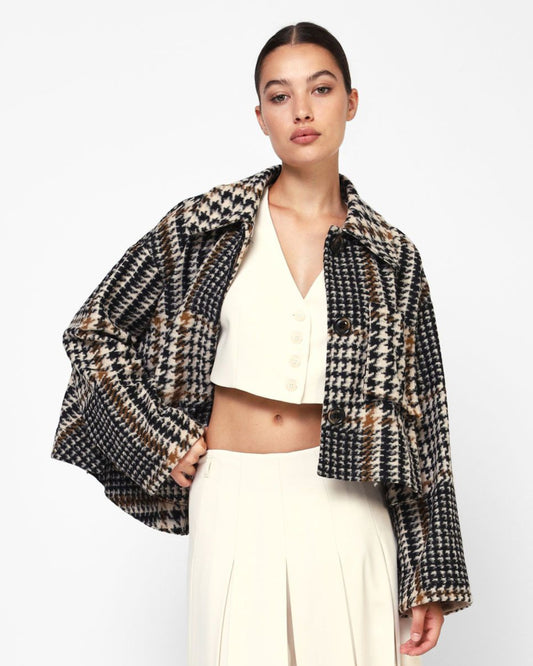 Cappotto houndstooth jacket