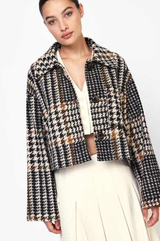 Cappotto houndstooth jacket