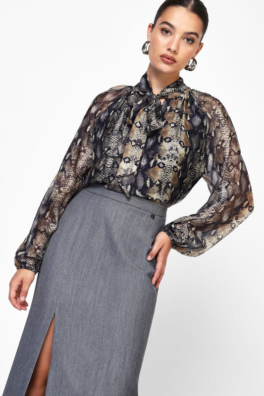 Camicia, snakeskin blouse