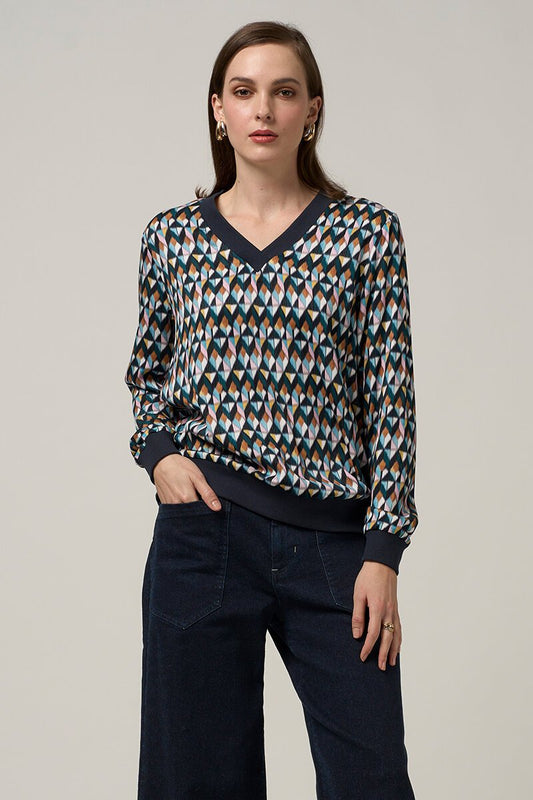 Facet V Neck top