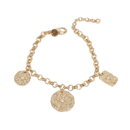 Bracelet, solstice, gold charms