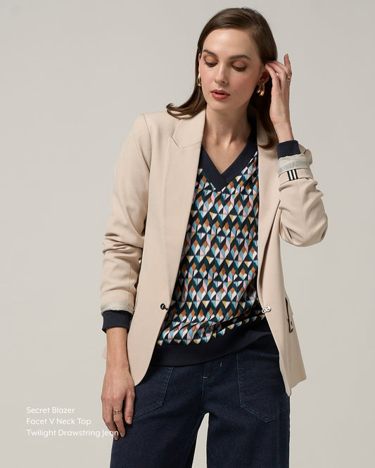 Facet V Neck top