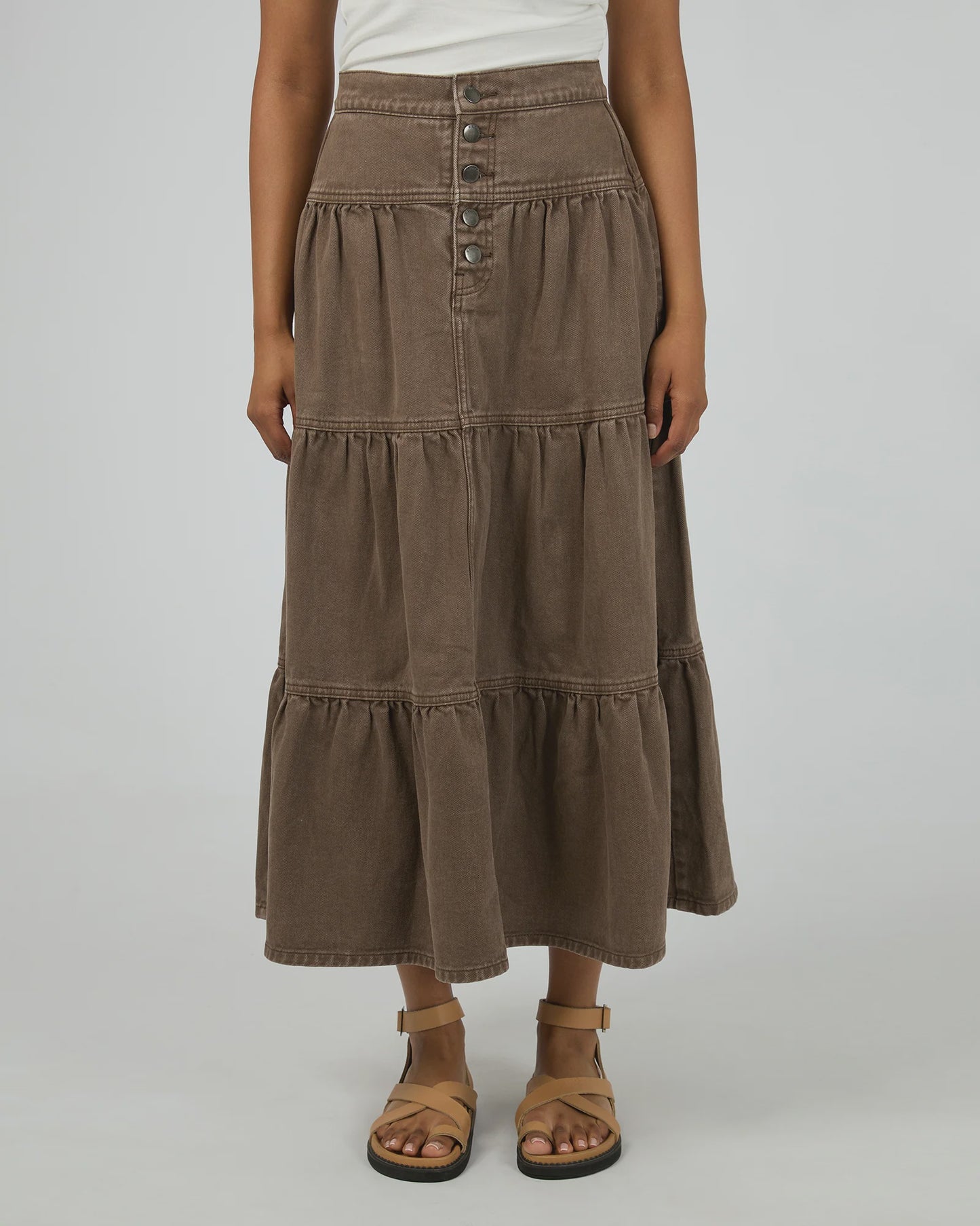 Coco denim maxi skirt