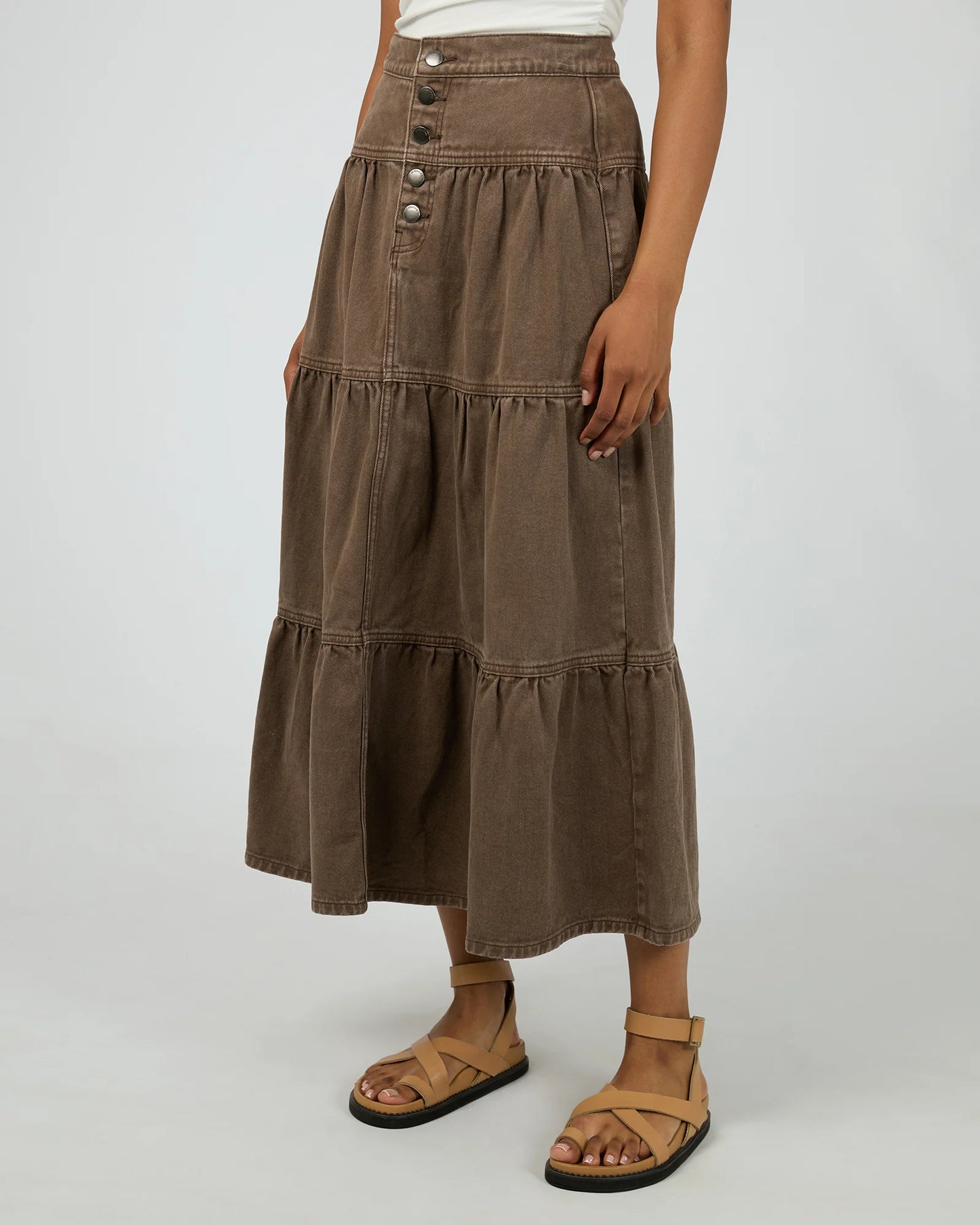 Coco denim maxi skirt