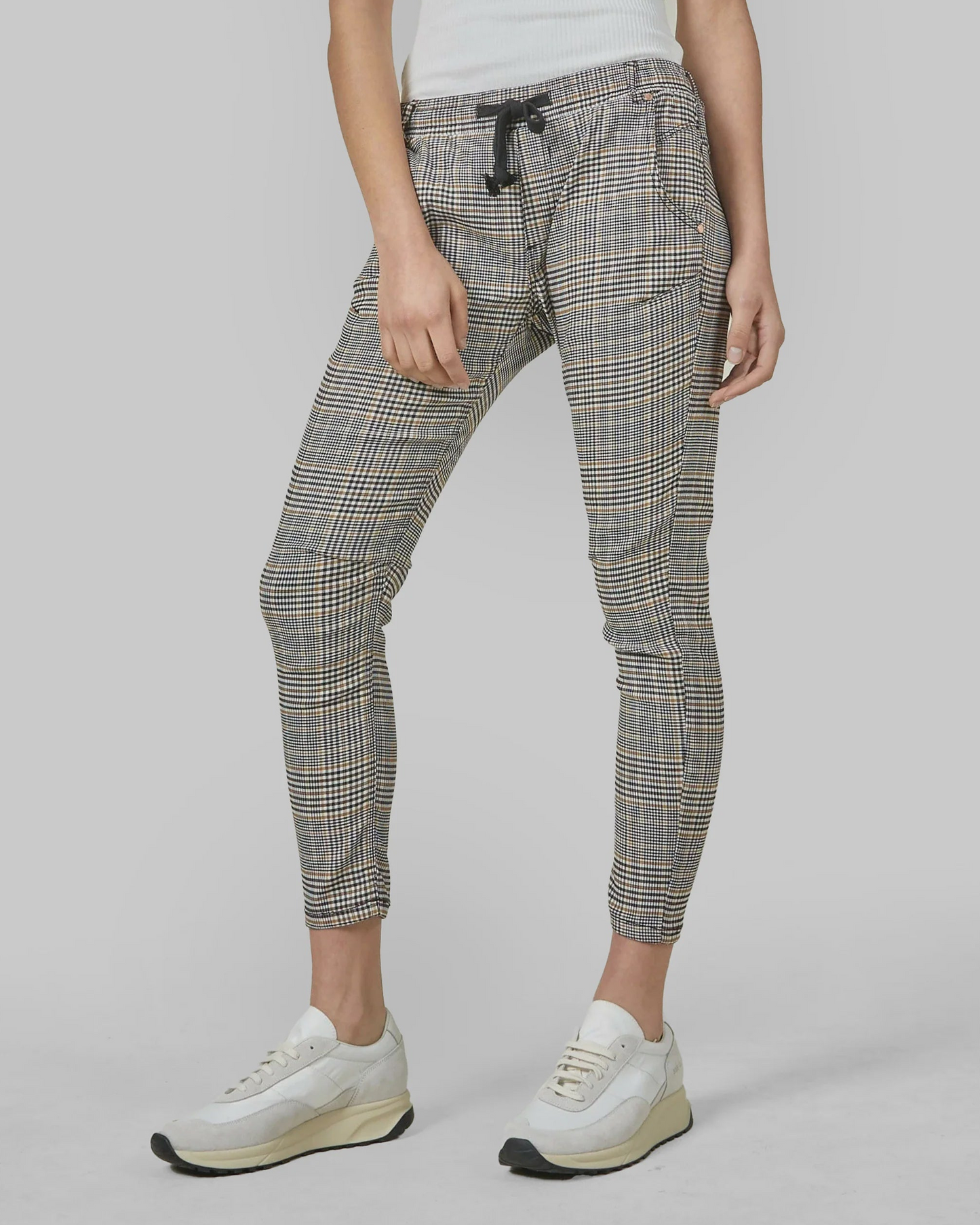 Active check jeans, fennel