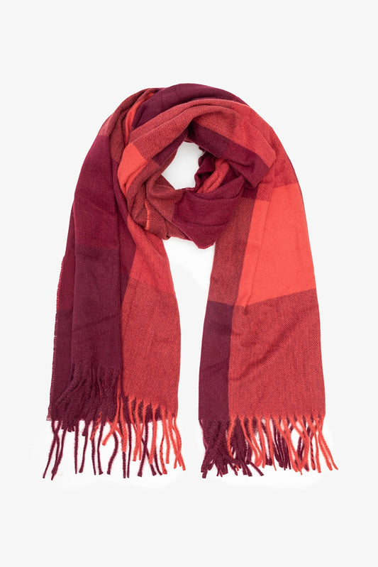 Mulled wine checked scarf