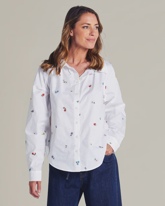 Floral Embroidered shirt