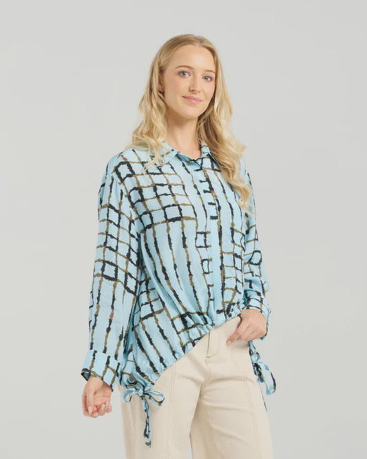 Jodi Shirt, skyline plaid