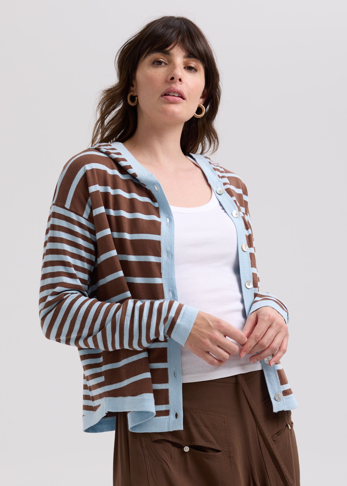 Multi stripe hoodie