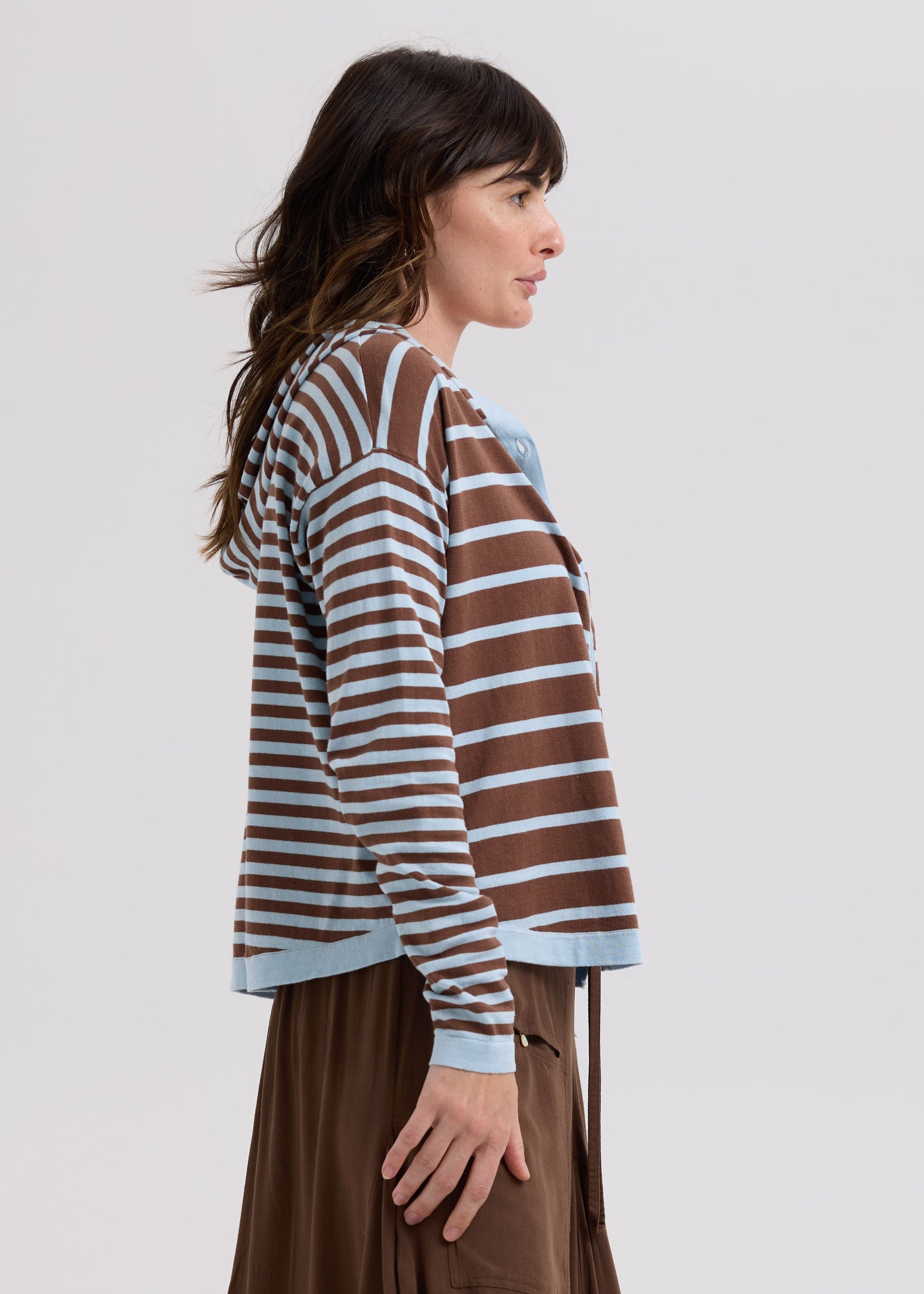 Multi stripe hoodie