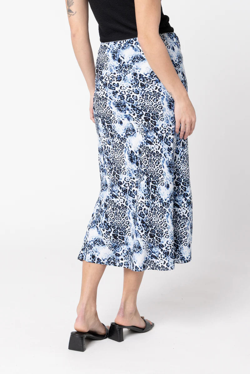Milan bias skirt, water leopard