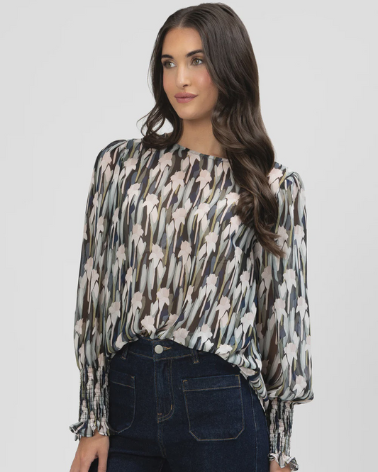 Timely Top, tulip smudge