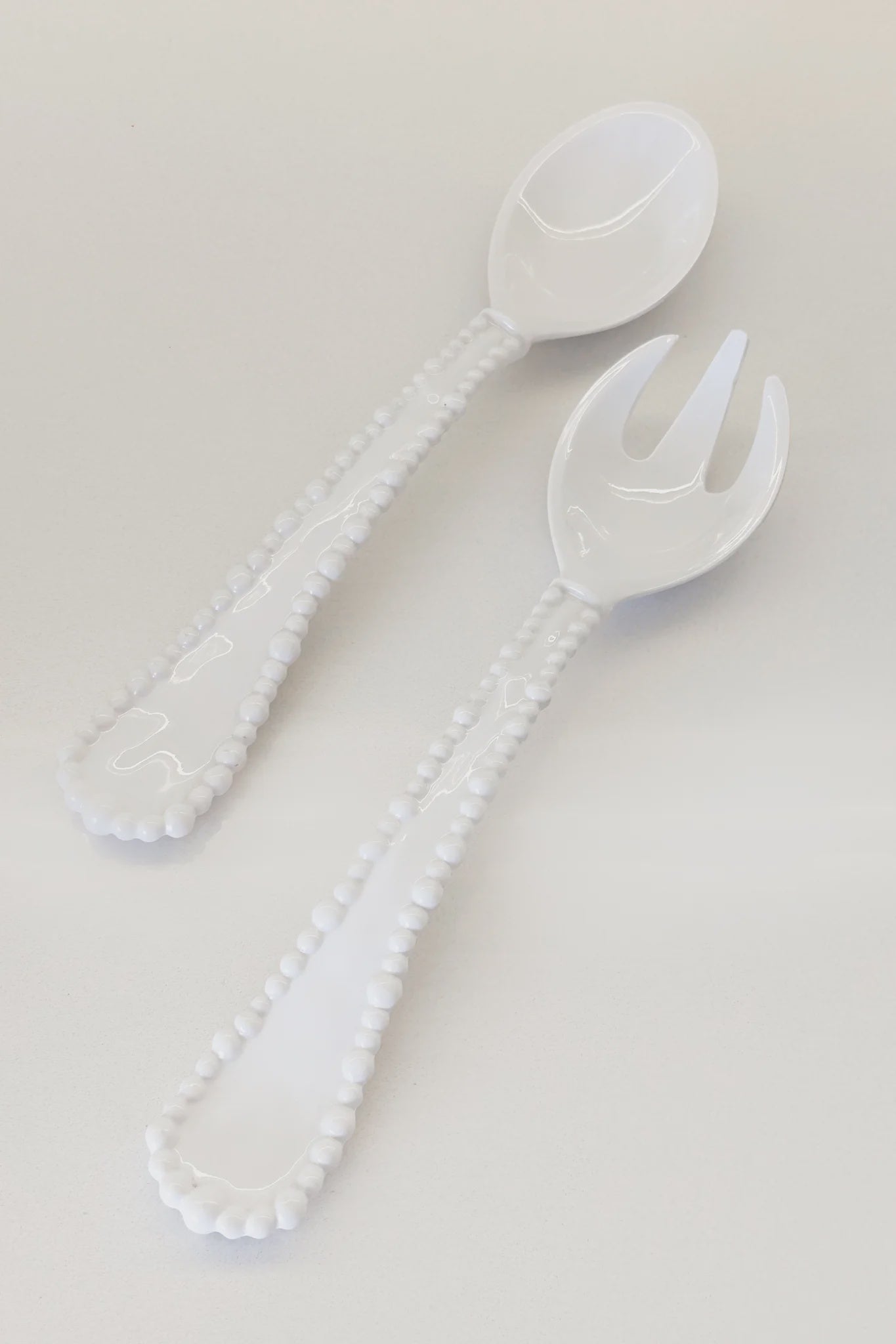 Melamine pearl salad servers