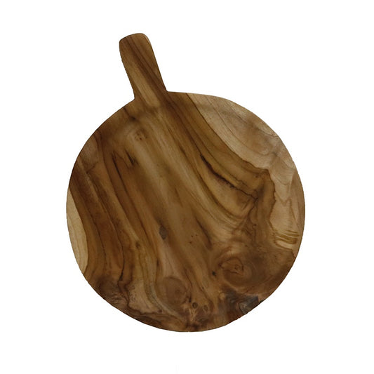 Teak platter, round