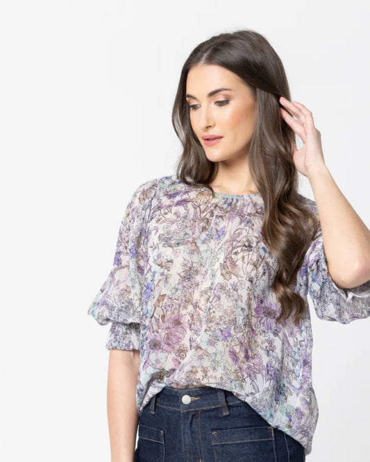 Magnificent top, blue lurex