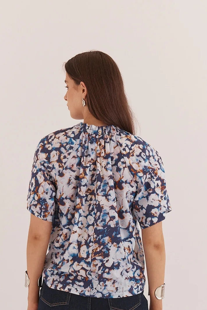 Anika frill neck blouse