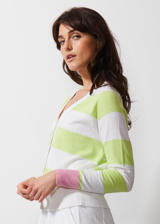 Multi stripe cardi