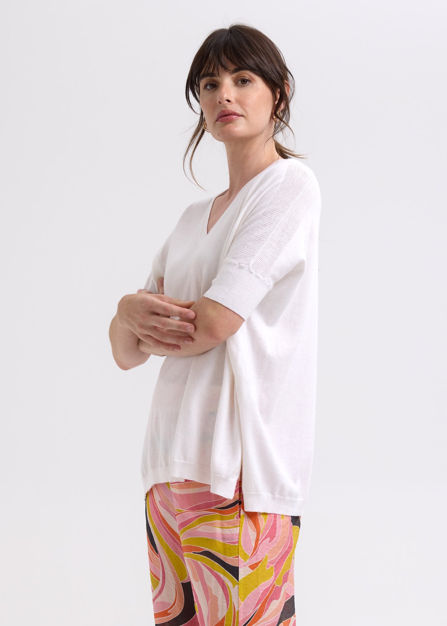 Pointelle Shoulder top